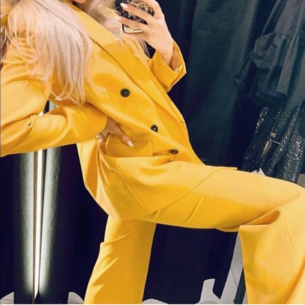 Zara Yellow Bloggers Trousers